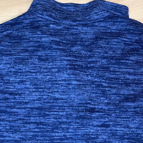 Navy Blue Quarter Zip Loose Fit Pullover Sweater - Picture 6 of 8